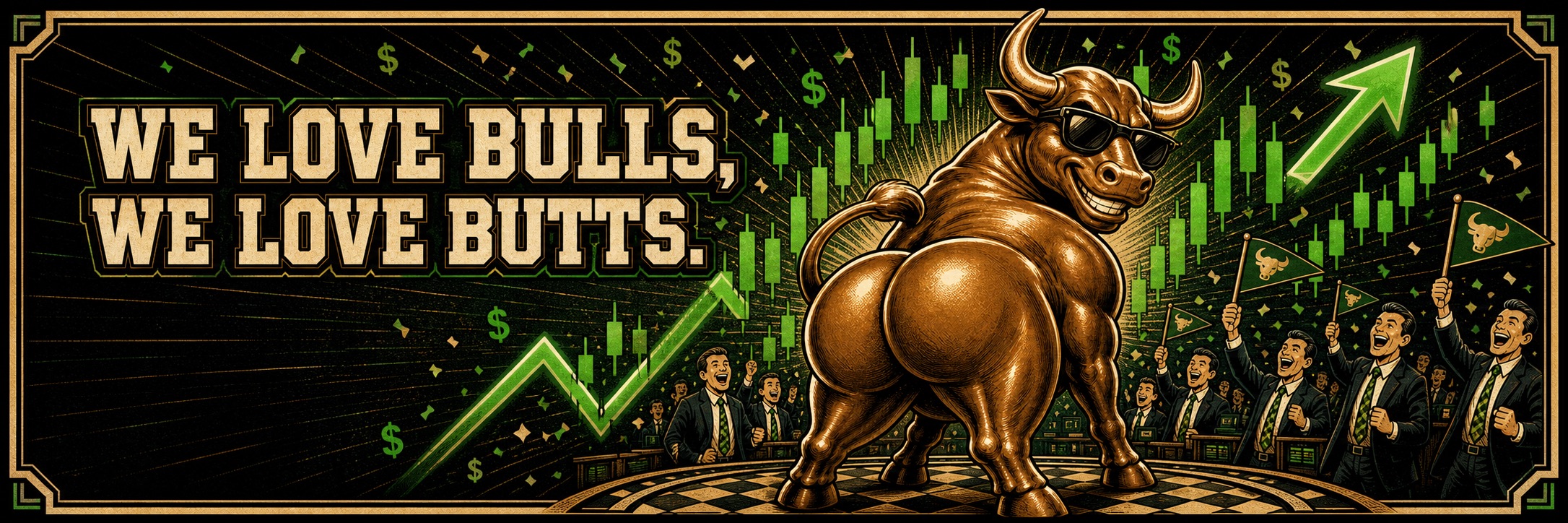 WE LOVE BULLS, WE LOVE BUTTS.